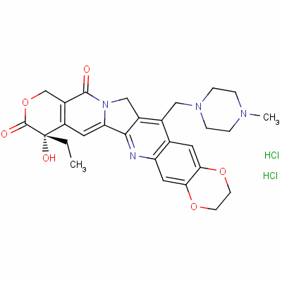 勒托替康二盐酸盐结构式_155773-58-3结构式