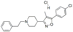 5-(4-Chlorophenyl)-4-methyl-3-(1-(2-phenylethyl)piperidin-4-yl)isoxazole hydrochloride Structure,156337-32-5Structure