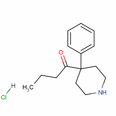 1-(4-苯基哌啶-4-基)-1-丁酮盐酸盐结构式_15847-65-1结构式