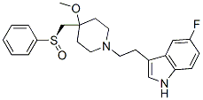 5-Fluoro-3-[2-[4-methoxy-4-[[(r)-phenylsulphinyl]methyl]-1-piperidinyl]ethyl]-1H-indole Structure,158848-32-9Structure