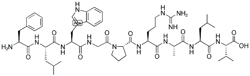 L-苯丙氨酰-L-亮氨酰-L-色氨酰甘氨酰-L-脯氨酰-L-精氨酰-L-丙氨酰-L-亮氨酰-L-缬氨酸结构式_160295-81-8结构式