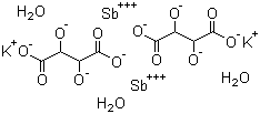 酒石酸锑钾; 吐酒石结构式_16039-64-8结构式