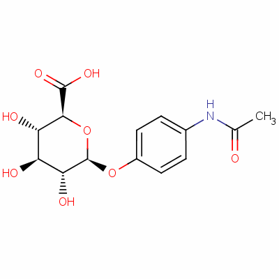 对乙酰氨基酚-O-β-D-葡糖苷酸结构式_16110-10-4结构式