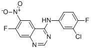 4-Quinazolinamine, N-(3-chloro-4-fluorophenyl)-7-fluoro-6-nitro- Structure,162012-67-1Structure