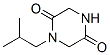 (8ci)-1-异丁基-2,5-哌嗪二酮结构式_16350-84-8结构式