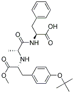 (r)-(9ci)-n-[n-[1-[[4-(1,1-二甲基乙氧基)苯基]甲基]-2-甲氧基-2-氧代乙基]-d-丙氨酰基]-L-苯基丙氨酸结构式_163659-46-9结构式
