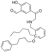 2-羟基-5-[[[6,6-(4-苯基丁氧基)己基苄基]氨基]乙酰基]苯甲醛结构式_163923-19-1结构式