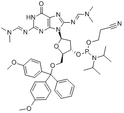 8-氨基-2-脱氧鸟苷3-CE 亚磷酰胺结构式_166092-91-7结构式