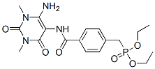 (9ci)-[[4-[[(6-氨基-1,2,3,4-四氢-1,3-二甲基-2,4-二氧代-5-嘧啶)氨基]羰基]苯基]甲基]-磷酸二乙酯结构式_166115-75-9结构式