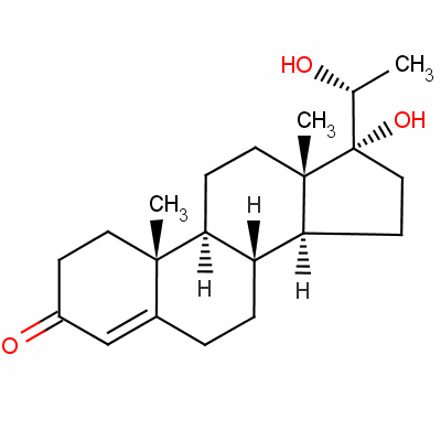4-孕烷-17α,20β-二醇-3-酮结构式_1662-06-2结构式