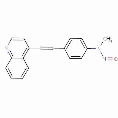 n-甲基-n-亚硝基-4-[2-(4-喹啉)乙烯]-苯胺结构式_16699-10-8结构式