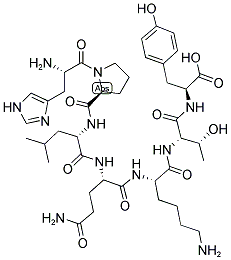 L-组氨酰-L-脯氨酰-L-亮氨酰-L-谷氨酰胺酰-L-赖氨酰-L-苏氨酰-L-酪氨酸结构式_167095-71-8结构式
