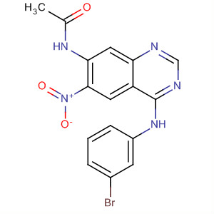 7-乙酰氨基-4-(3-溴苯胺)-6-硝基喹唑啉结构式_169205-91-8结构式