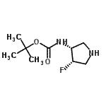 [(3r,4r)-4-氟-3-吡咯烷]-氨基甲酸,1,1-二甲基乙酯结构式_169750-42-9结构式