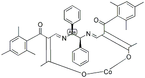(1S,2s)-n,n’-bis[3-oxo-2-(2,4,6-trimethylbenzoyl)butylidene]-1,2-diphenylethylenediaminato cobalt(ii) Structure,171200-71-8Structure