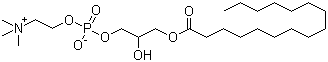 1-十六酰-sn-丙三醇-磷酸胆碱结构式_17364-16-8结构式