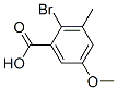 2-溴-5-甲氧基-3-甲基苯甲酸结构式_174417-54-0结构式