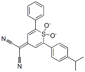 Propanedinitrile, 2-[2-[4-(1-methylethyl)phenyl]-1,1-dioxido-6-phenyl-4H-thiopyran-4-ylidene]- Structure,174493-15-3Structure