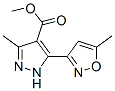 3-甲基-5-(5-甲基异噁唑-3-基)-1H-吡唑-4-羧酸甲酯结构式_175277-16-4结构式