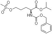 5-[(甲基磺酰基)氧基]-N-[(苯基甲氧基)羰基]-L-戊氨酸 1-甲基乙酯结构式_176237-45-9结构式