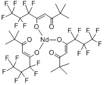 钕 6,6,7,7,8,8,8-七氟-2,2-二甲基-3,5-辛烷二酮铱结构式_17978-76-6结构式