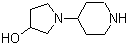 1-(4-哌啶基)-3-吡咯烷醇结构式_184969-05-9结构式