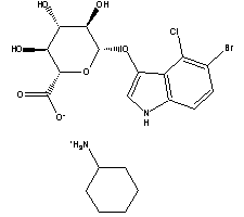 5-Bromo-4-chloro-3-indolyl-beta-D-glucuronide cyclohexylammonium salt Structure,18656-96-7Structure