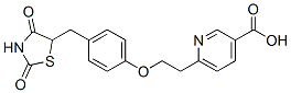6-(2-{4-[(2,4-Dioxo-1,3-thiazolidin-5-yl)methyl]phenoxy}ethyl)nicotinic acid Structure,186751-40-6Structure