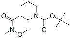 1-Piperidinecarboxylic acid, 3-[(methoxymethylamino)carbonyl]-,1,1-dimethylethyl ester Structure,189442-78-2Structure