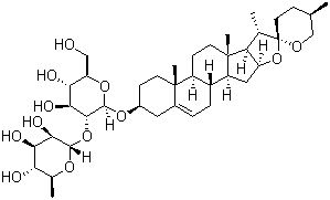 次皂甙元 A(薯蓣次皂苷A)结构式_19057-67-1结构式