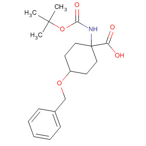 1-[N-(叔丁氧基羰基)氨基]-4-苄氧基环己烷-1-羧酸结构式_191110-76-6结构式