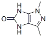 4,6-二氢-1,3-二甲基-咪唑并[4,5-c]吡唑-5(1h)-酮结构式_191230-88-3结构式