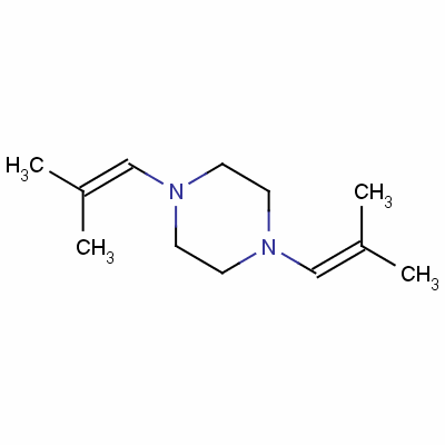 1,4-双(2-甲基-1-丙烯-1-基)-哌嗪结构式_19244-91-8结构式