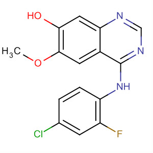 4-(4-氯-2-氟苯基氨基)-7-羟基-6-甲氧基喹唑啉结构式_193001-59-1结构式