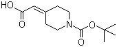 1-Boc-piperidin-4-ylidene-acetic acid Structure,193085-24-4Structure