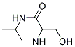 (9ci)-3-(羟基甲基)-6-甲基-哌嗪酮结构式_193217-35-5结构式