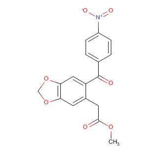 6-(4-硝基苯甲酰基)-1,3-苯并二氧杂环戊烯-5-乙酸甲酯结构式_197369-14-5结构式