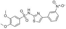 3,4-Dimethoxy-n-[4-(3-nitrophenyl)-1,3-thiazol-2-yl]benzenesulfonamide Structure,199666-03-0Structure