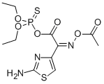 O,o-二乙基硫代磷酰-(z)-2-(2-氨基噻唑-4-基)-2-乙酰基氧基亚氨基乙酸酯结构式_200815-01-6结构式