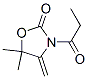 5,5-二甲基-4-亚甲基-3-(1-氧代丙基)-2-噁唑烷酮结构式_202920-30-7结构式