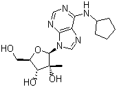 N-环戊基-2’-C-甲基腺苷结构式_205171-06-8结构式