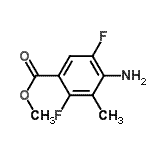 (9ci)-4-氨基-2,5-二氟-3-甲基-苯甲酸甲酯结构式_208166-53-4结构式