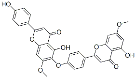 5-Hydroxy-6-[4-(5-hydroxy-7-methoxy-4-oxo-4h-1-benzopyran-2-yl )phenoxy]-2-(4-hydroxyphenyl )-7-methoxy-4h-1-benzopyran-4-one Structure,20931-35-5Structure