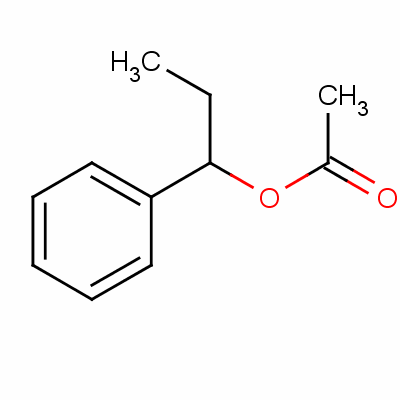 1-苯基丙基乙酸酯结构式_2114-29-6结构式