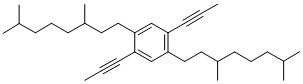 1,4-二(3,7-二甲基辛基)-2,5-二-1-丙炔苯结构式_211809-70-0结构式