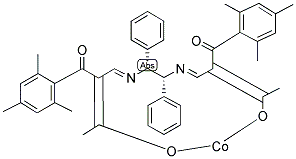 (1R,2r)-n,n’-bis[3-oxo-2-(2,4,6-trimethylbenzoyl)butylidene]-1,2-diphenylethylenediaminato cobalt(ii) Structure,212250-92-5Structure
