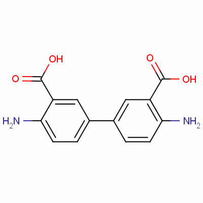 4,4-二氨基-1,1-联苯-3,3-二羧酸结构式_2130-56-5结构式