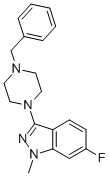 1H-Indazole, 6-fluoro-1-methyl-3-[4-(phenylmethyl)-1-piperazinyl]- Structure,213886-78-3Structure