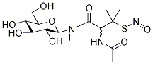 N-(beta-D-吡喃葡萄糖基)-N2-乙酰基-S-亚硝基-D,L-青霉胺结构式_214193-25-6结构式