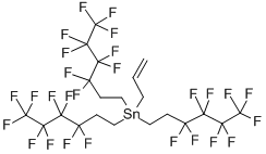烯丙基三(3,3,4,4,5,5,6,6,6-九氟己基)锡烷结构式_215186-99-5结构式